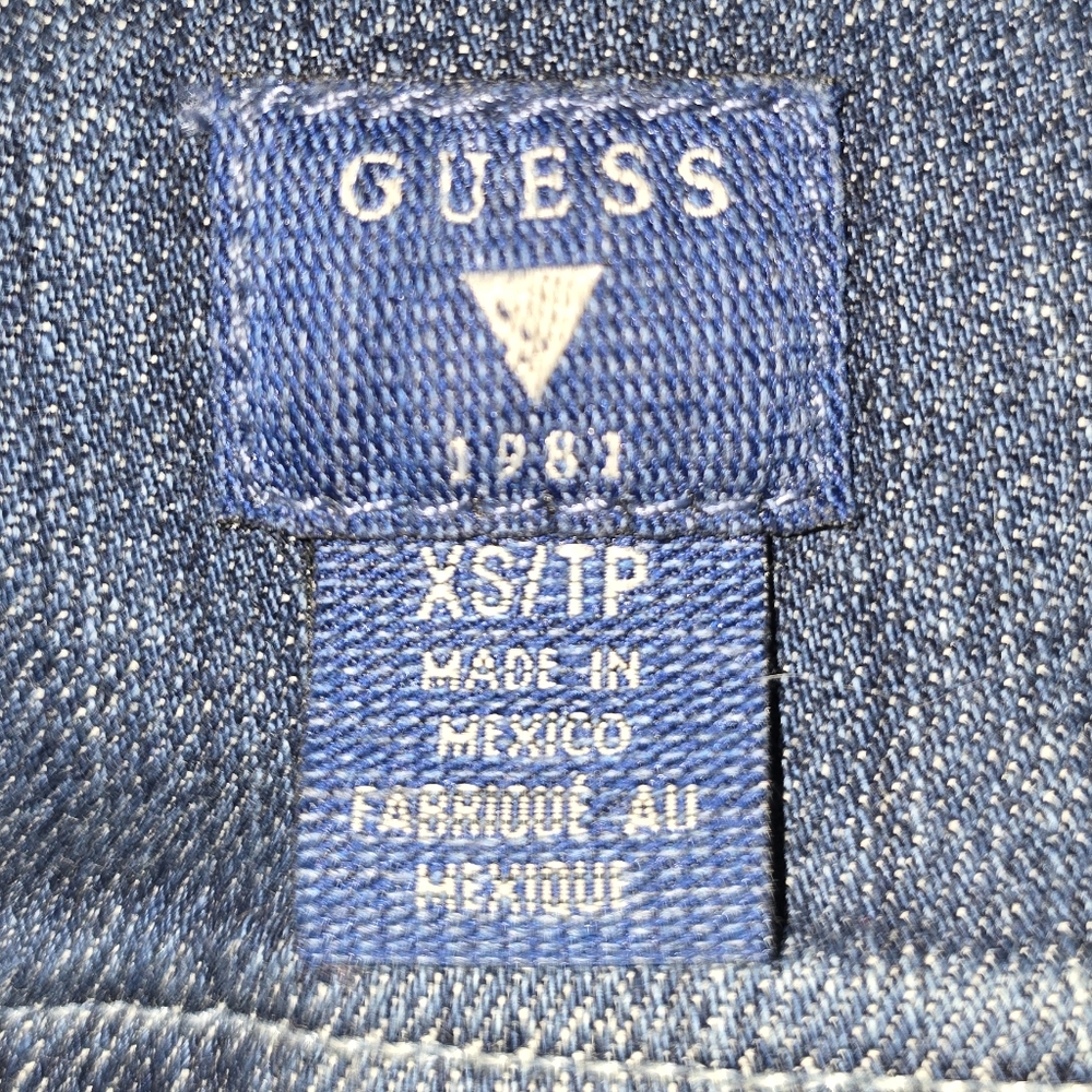 Guess Blue Denim Jacket with Black Accents - Picture 5 of 5